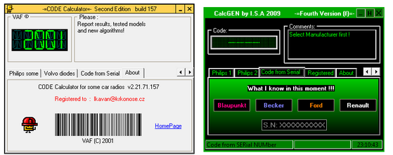 becker car radio code calculator gratuit