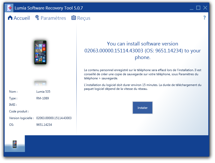 Lumia Software recovery tool